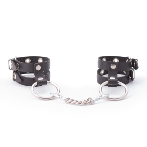 Наручники &quot;Crazy Handmade&quot; из двух ремешков, черные