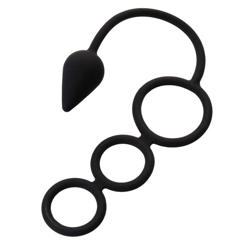 Пробка + эрекционные кольца &quot;Erotist Drop S-Size&quot;  