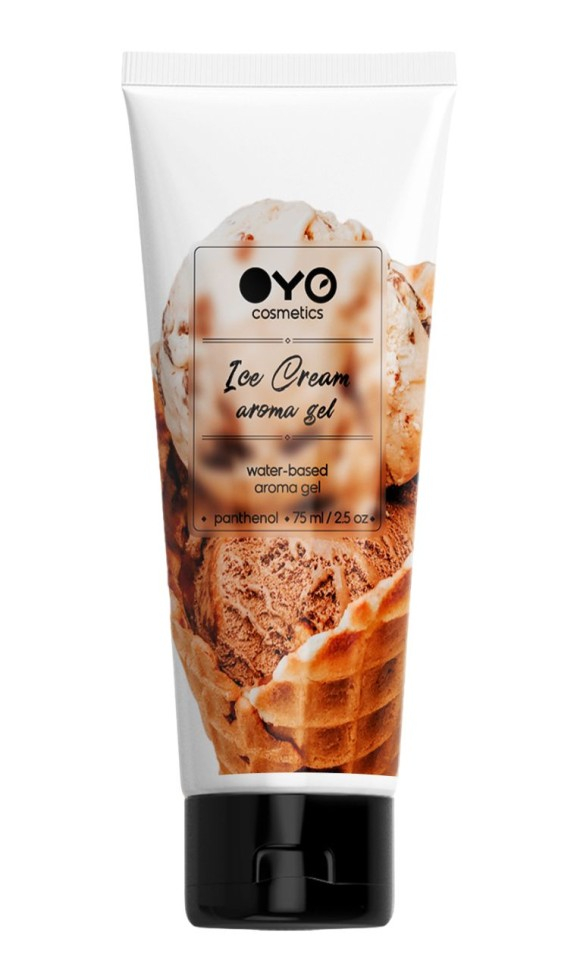 Гель на водной основе "Oyo Ice Cream" с ароматом и вкусом пломбира, 75ml 
