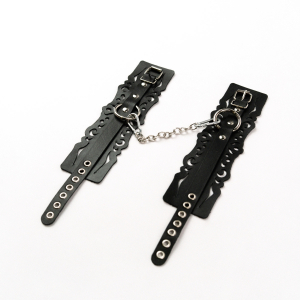 Оковы фигурные &quot;Crazy Handmade&quot; черные, кожа